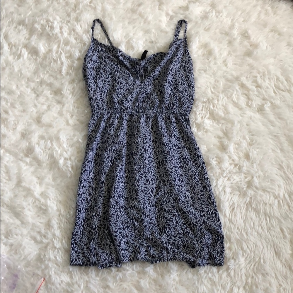 H & M navy blue and white//spaghetti strap dress!